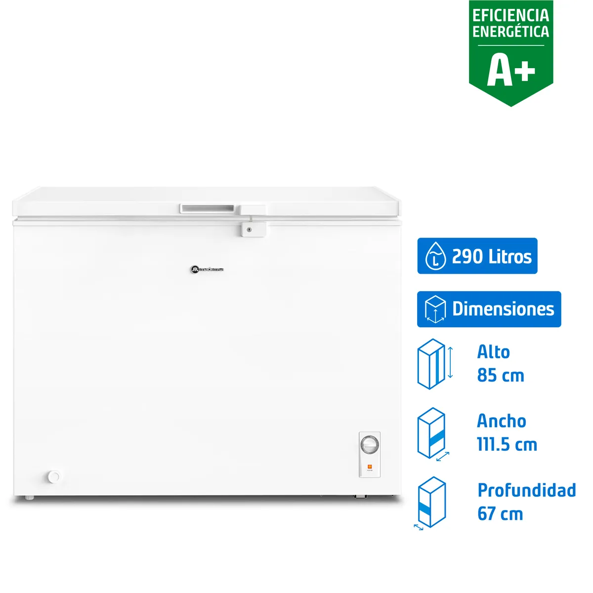 MADEMSA - Freezer Horizontal 290 Litros Blanco M300D