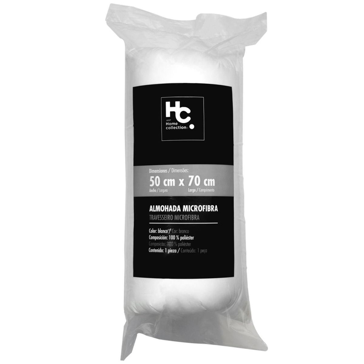 JUST HOME COLLECTION - Almohada de Fibra sintética para Dormir 70x50 cm