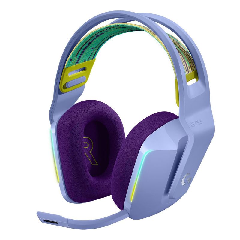 LOGITECH - Audífono gamer bluetooth con micrófono serie G733 lila
