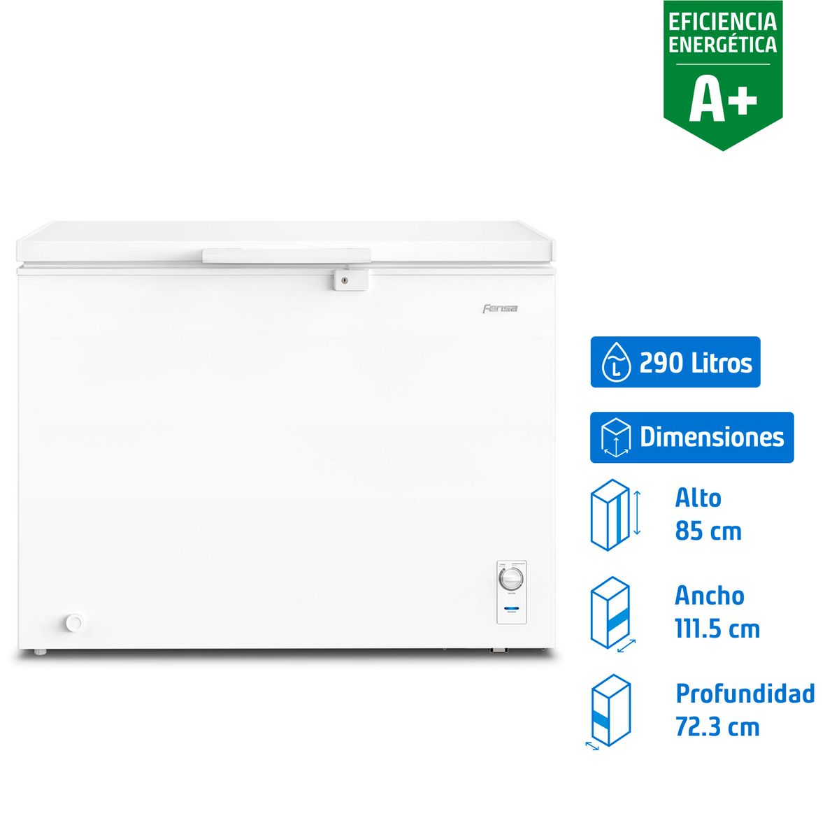 FENSA - Freezer Horizontal 290 Litros Blanco Z300D
