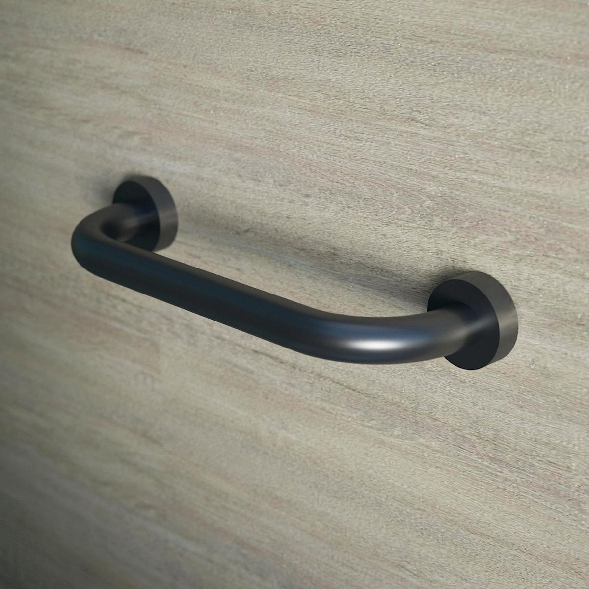 KLIPEN - Barra de sujecion habitacional recta de 325mm terminación negro mate