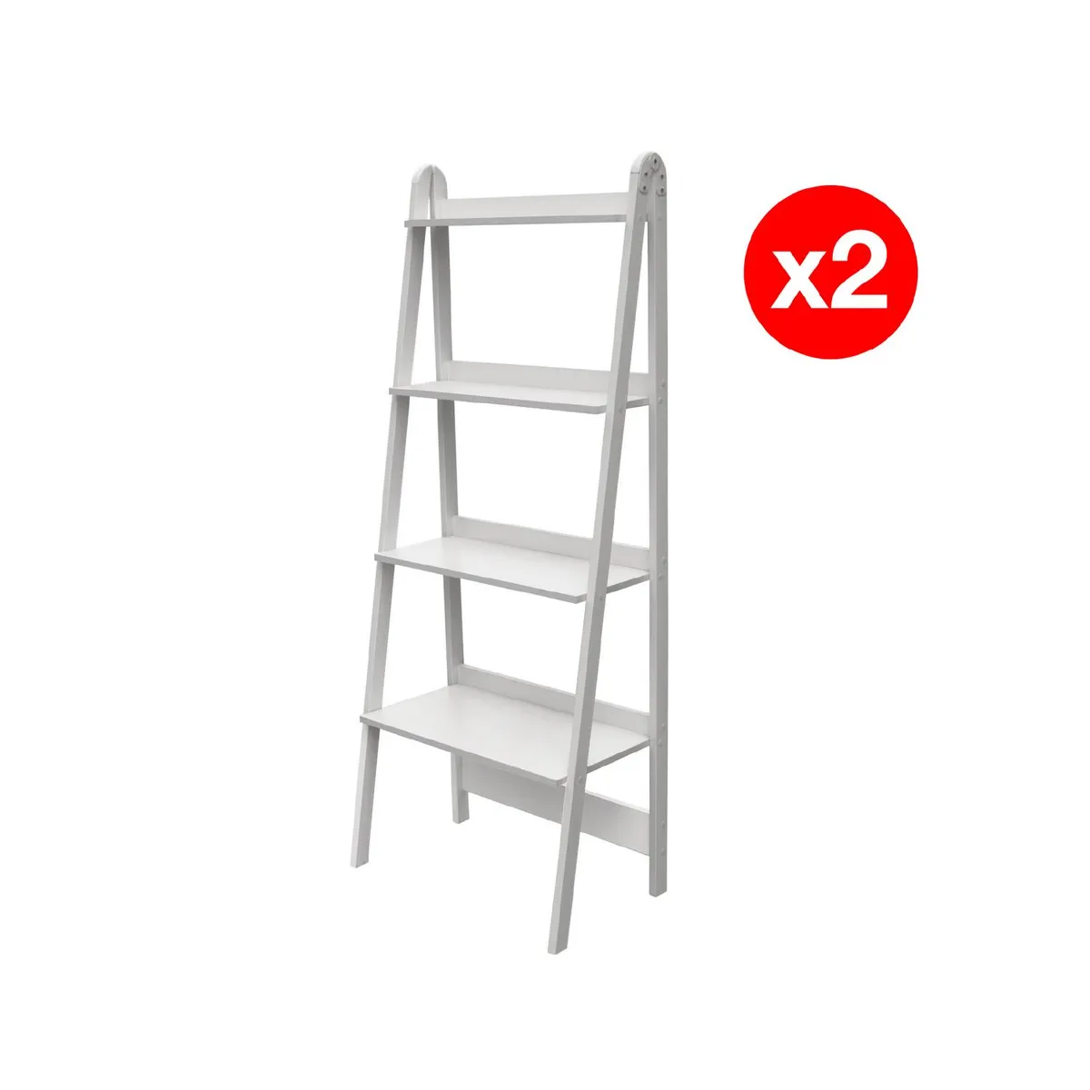 AGM - Set 2 Estantes Worki Melamina 5 Nivel(es) 60x160x38 cm Blanco