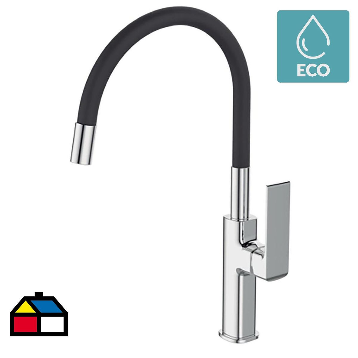 NIBSA - Monomando Lavaplatos Vertical Nott Negro