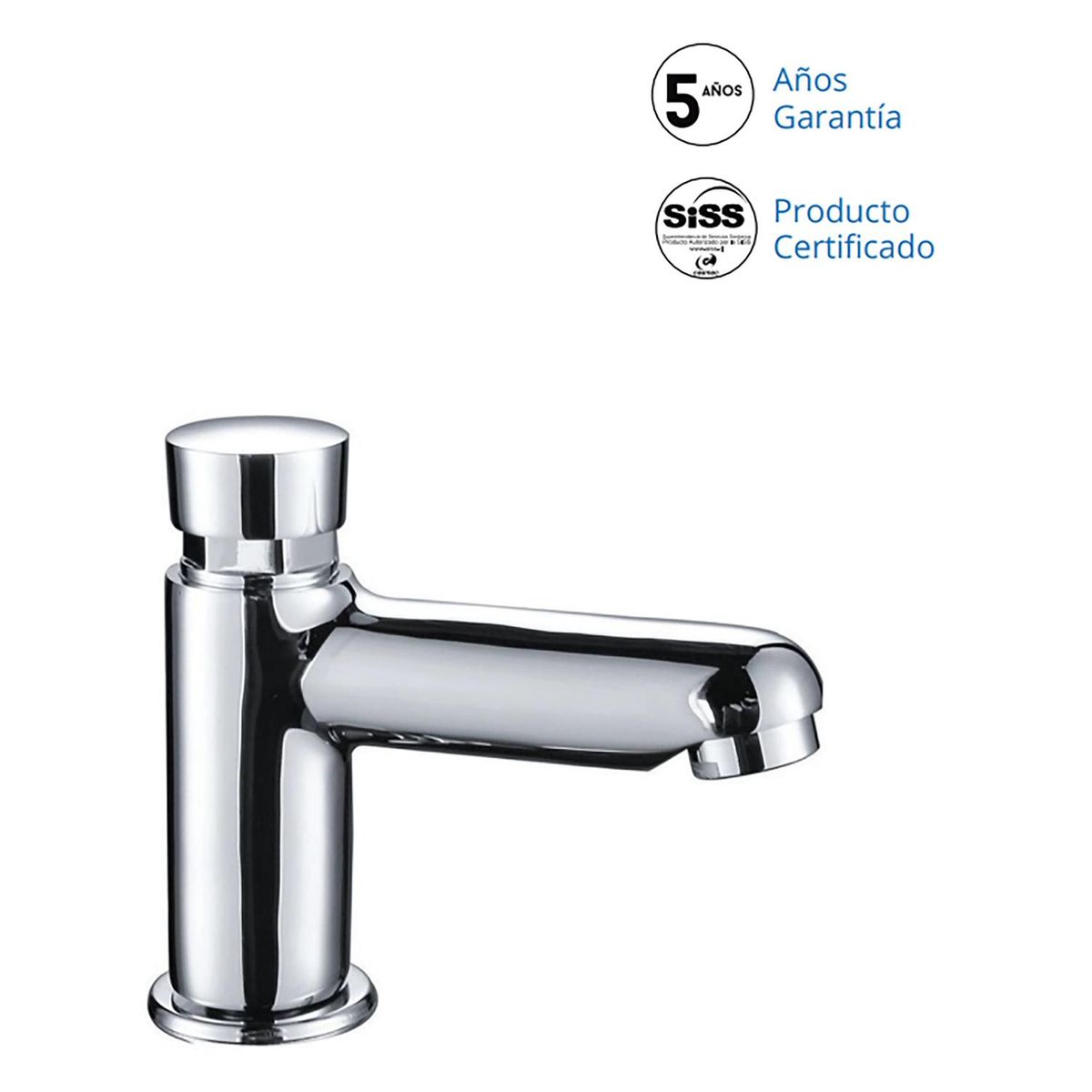 NIBSA - Llave Lavatorio Temporizada Recta Temporizada Cromado