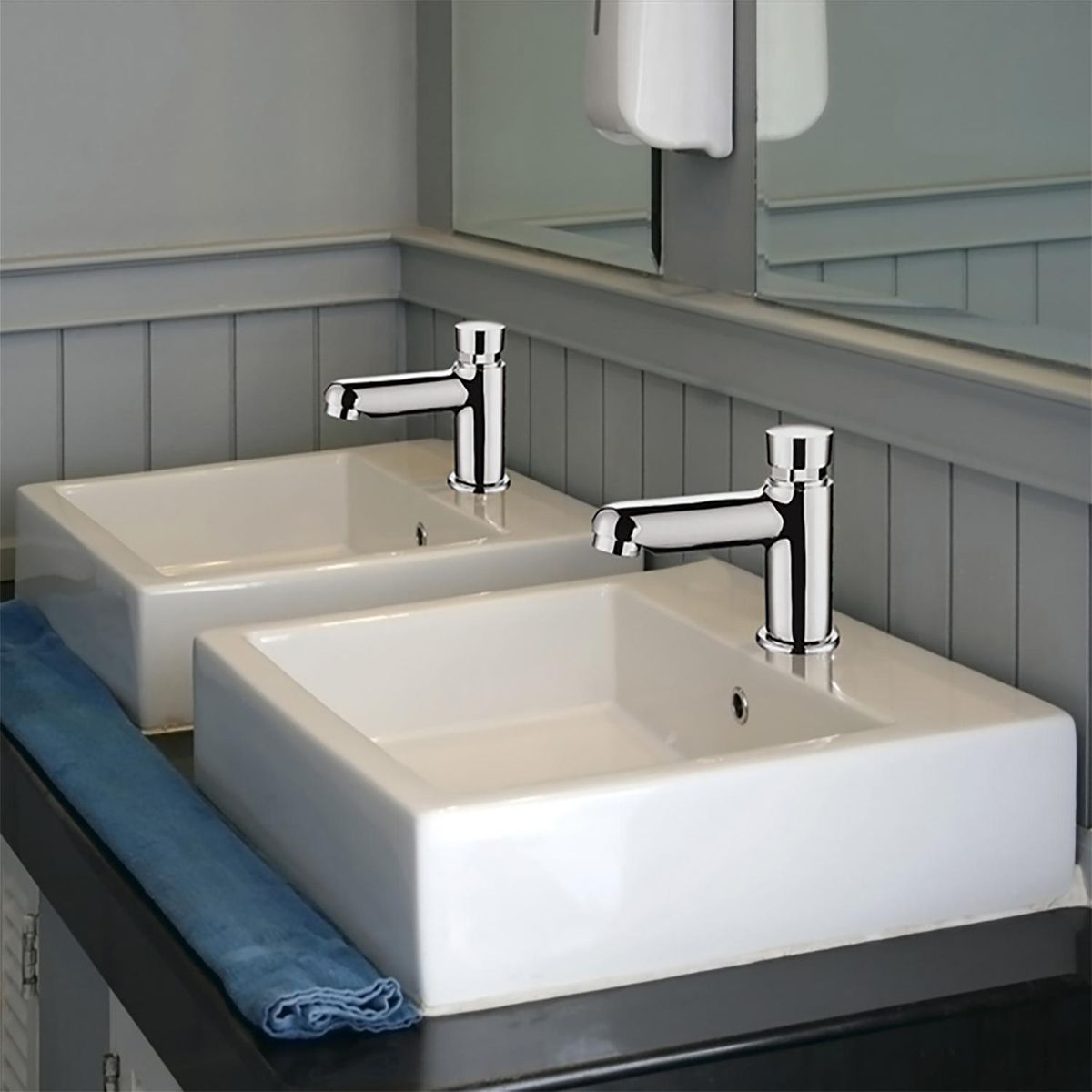 NIBSA - Llave Lavatorio Temporizada Recta Temporizada Cromado