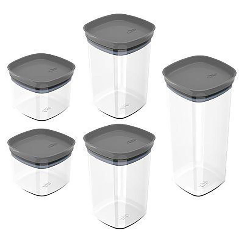 OU - Set de 5 contenedorres block gris