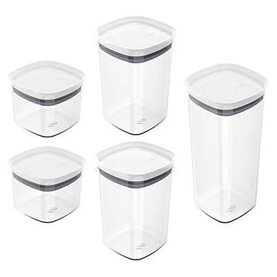 Set de 5 contenedorres block blanco