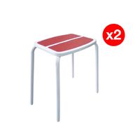 Set 2 Pisos Titan Rojo 40x41x25 cm