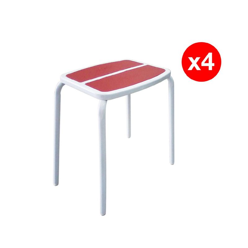 AGM - Set 4 Pisos Titan Blanco 40x41x28 cm