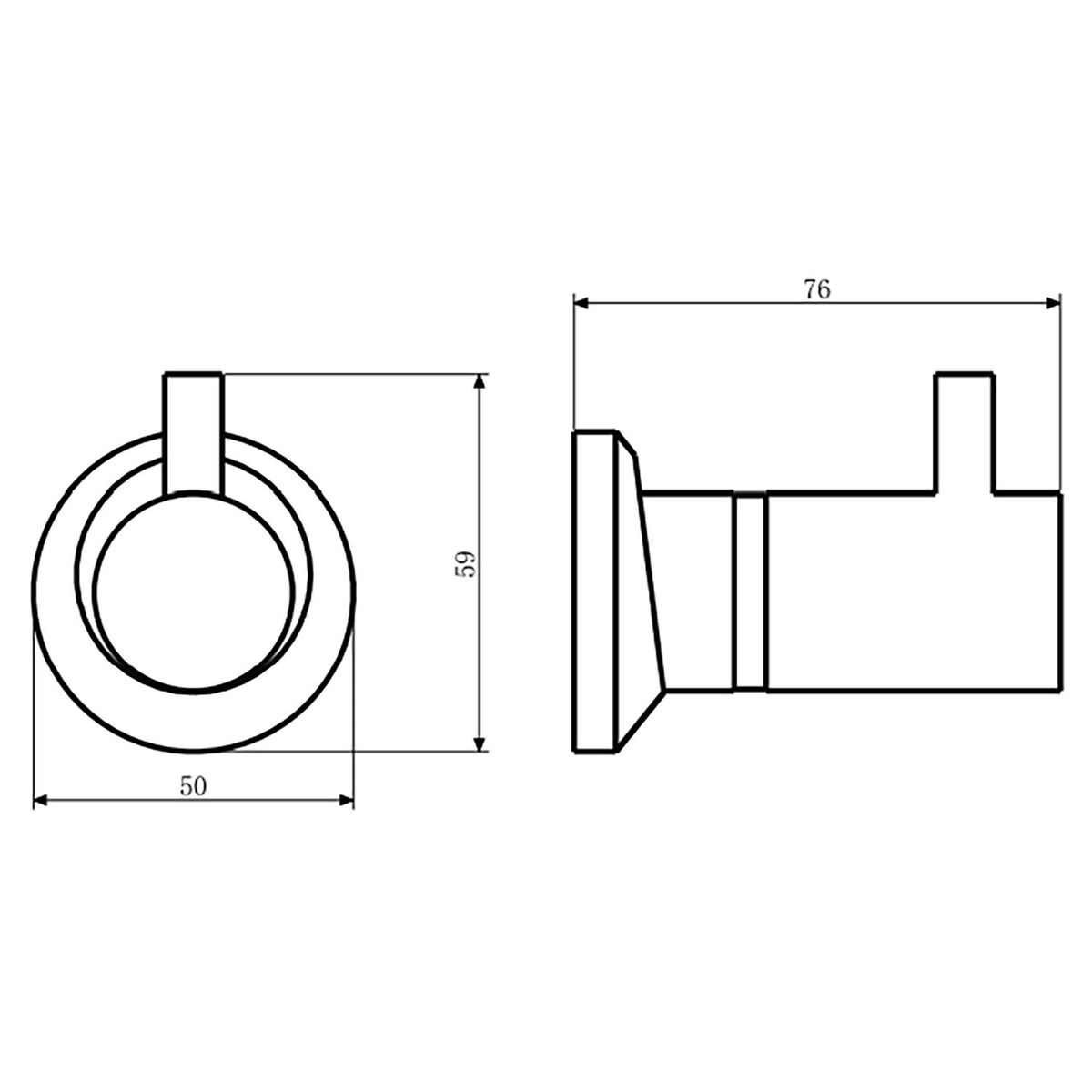 NIBSA - Percha simple Sena Zamak cromado