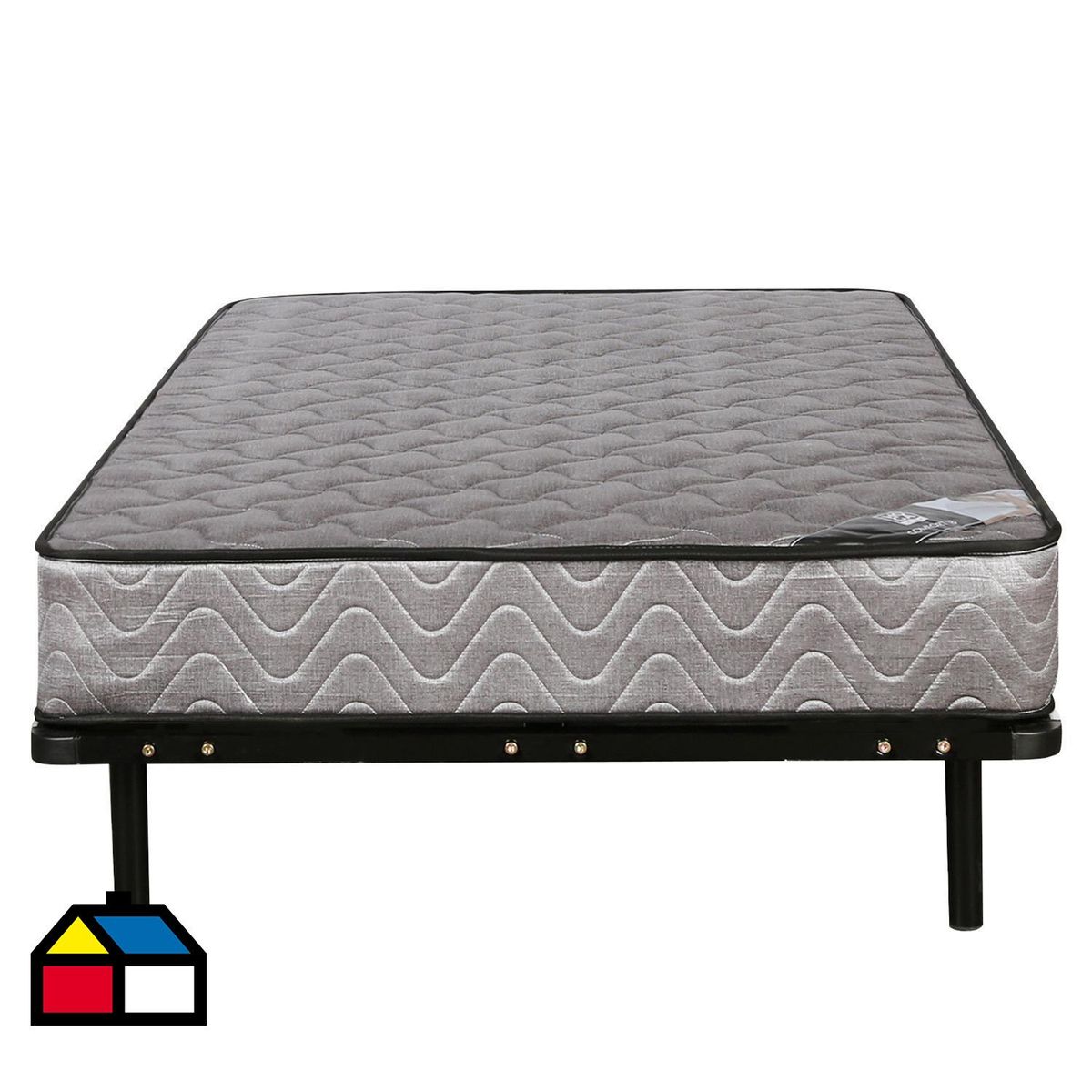 HOGADREAMS - Cama 1.5 plazas Bekvan Gris