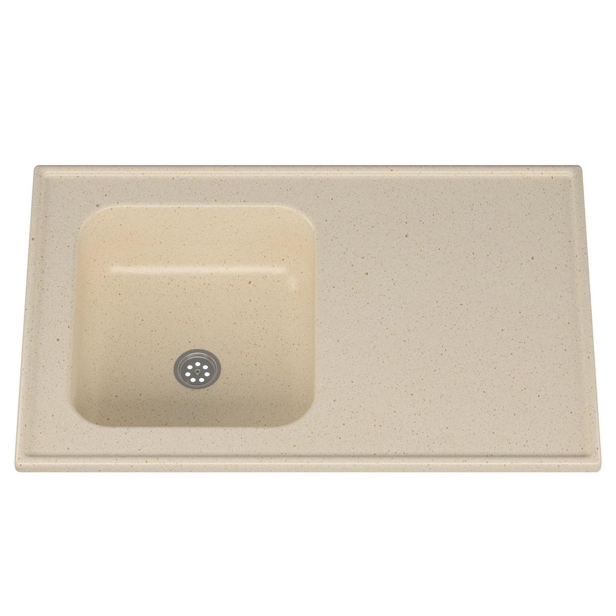 DURAFORT - Cubierta con Lavaplatos 51x80 cm de Mármol Sintético Beige