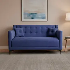 INTERMUEBLES - Sofá 2 cuerpos Conrad 135x80x77 cm Azul