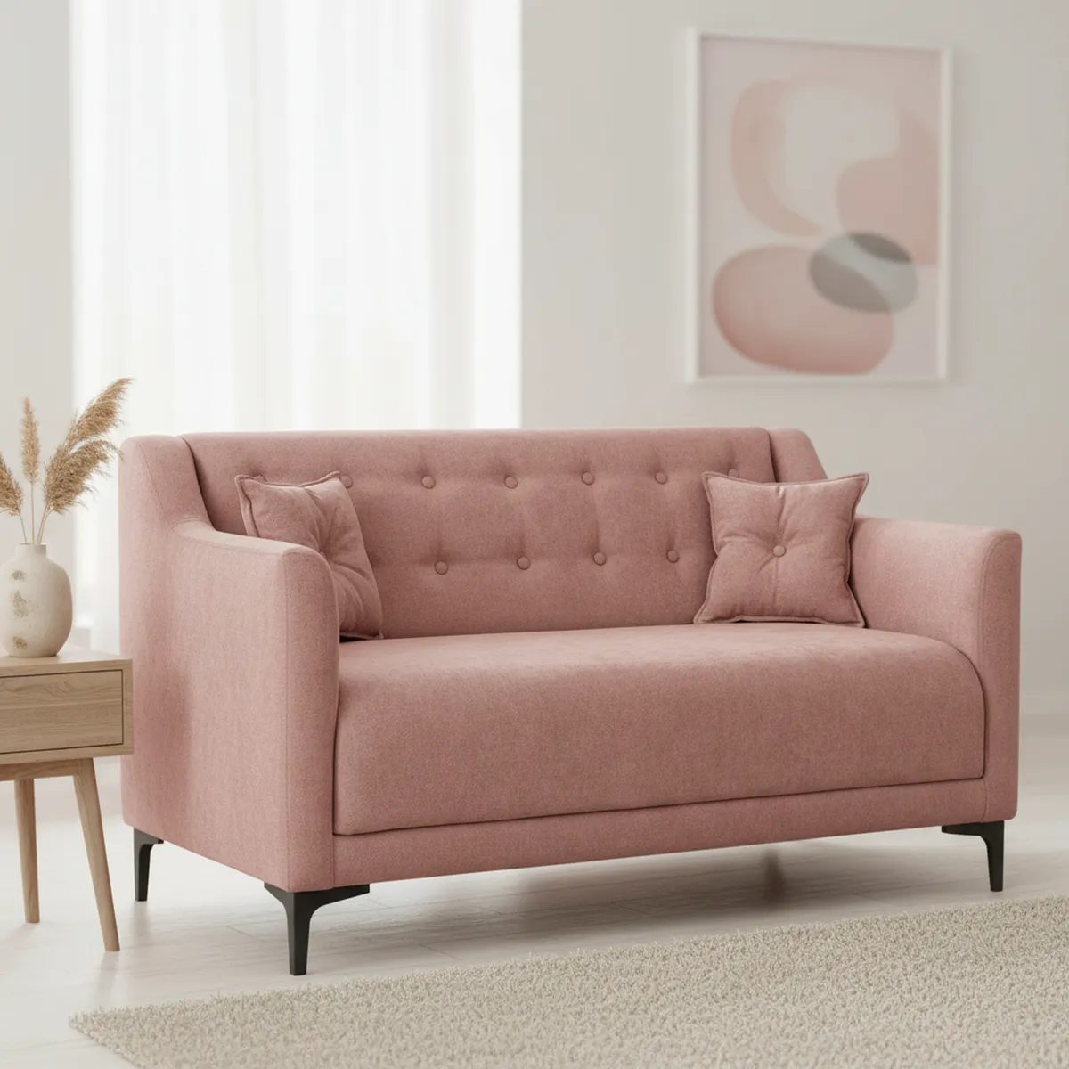 INTERMUEBLES - Sofá 2 cuerpos Conrad 135x80x77 cm Sandia