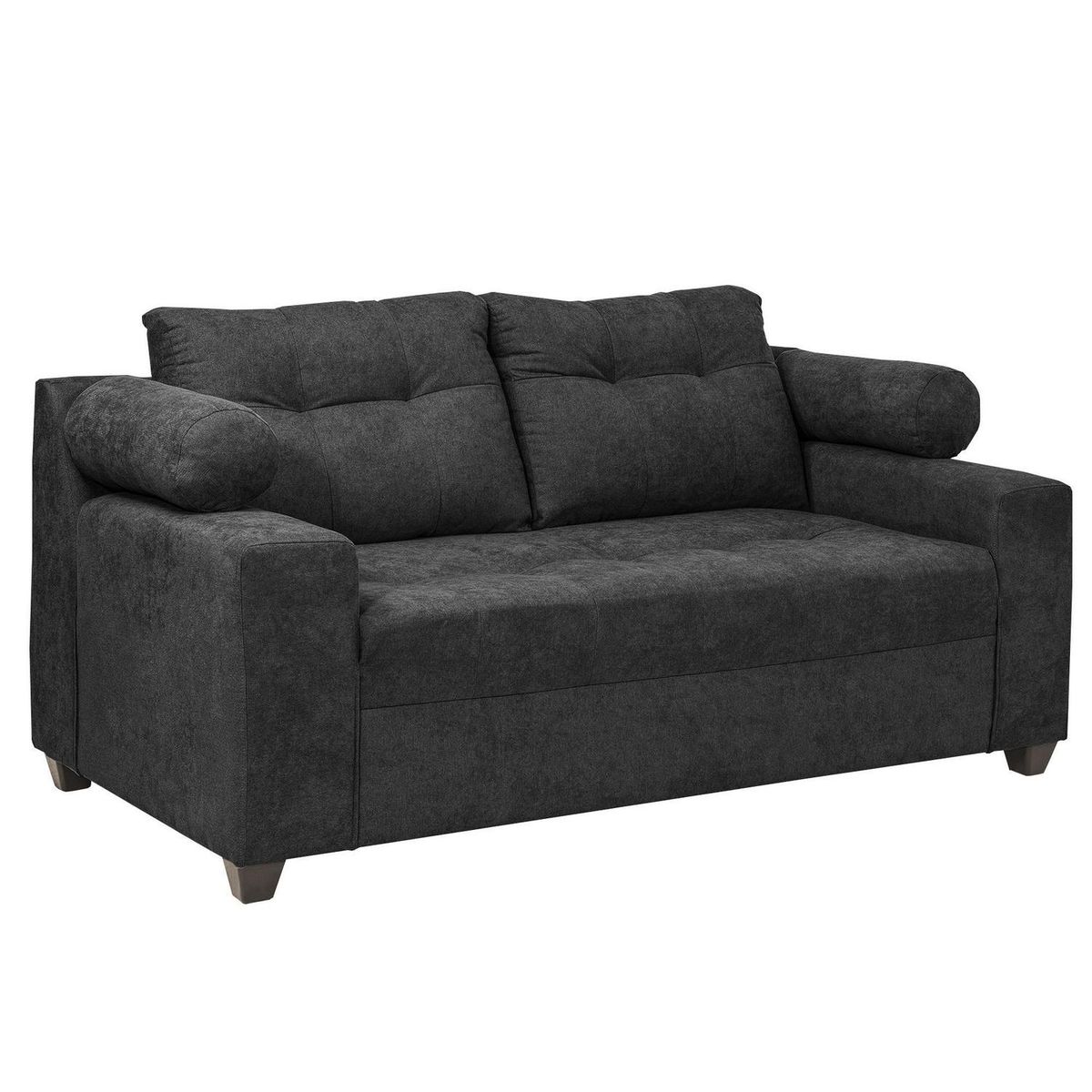 INTERMUEBLES - Sofá 2 cuerpos Le Mans 180x96x90 cm Negro