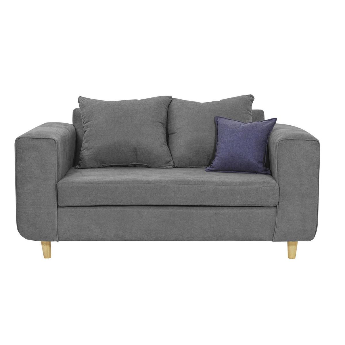 INTERMUEBLES - Sofá 2 cuerpos Eagle 165x81x89 cm Gris