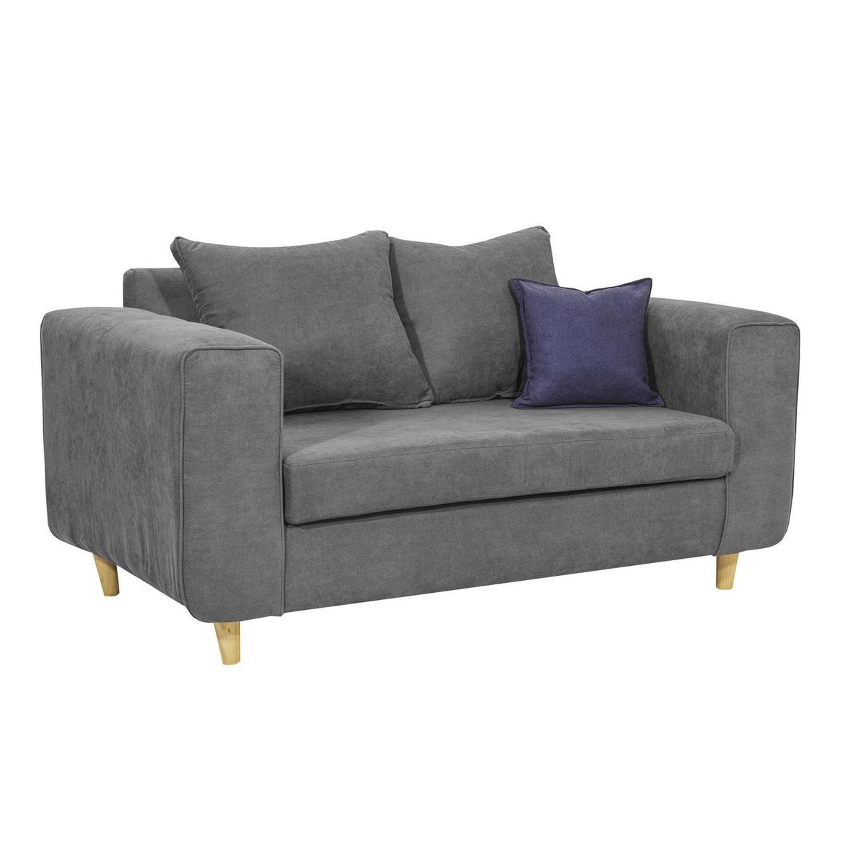 INTERMUEBLES - Sofá 2 cuerpos Eagle 165x81x89 cm Gris