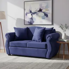 INTERMUEBLES - Sofá 2 cuerpos Violeta 150x93x83 cm Azul