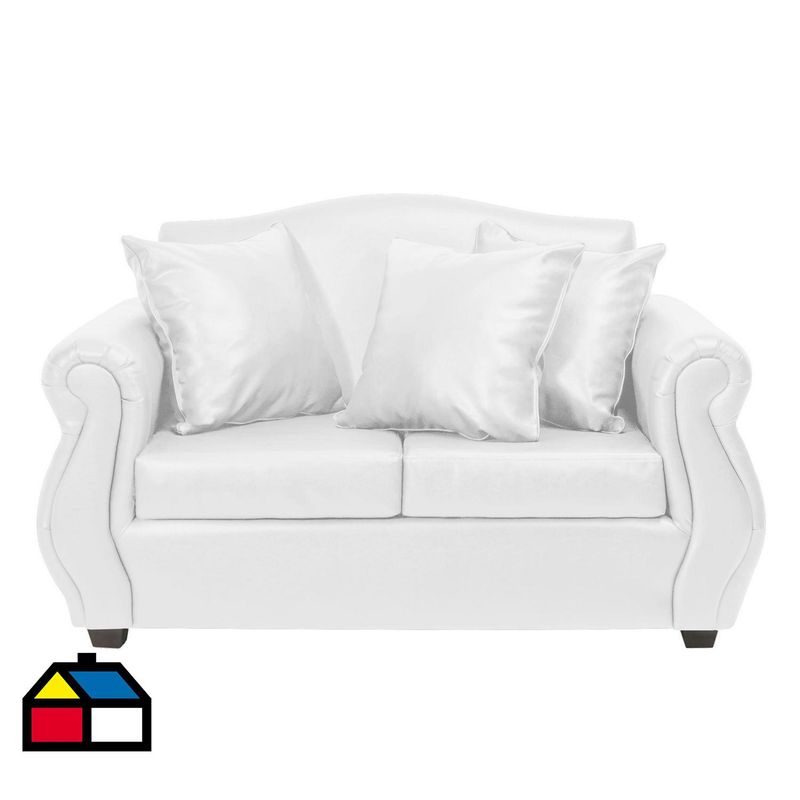 INNOVAMUEBLES - Sofá 2 cuerpos Violeta 150x93x83 cm Blanco