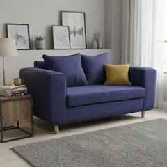 INTERMUEBLES - Sofá 2 cuerpos Eagle 165x81x89 cm Azul