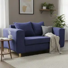 INTERMUEBLES - Sofá 2 cuerpos Eagle 165x81x89 cm Azul