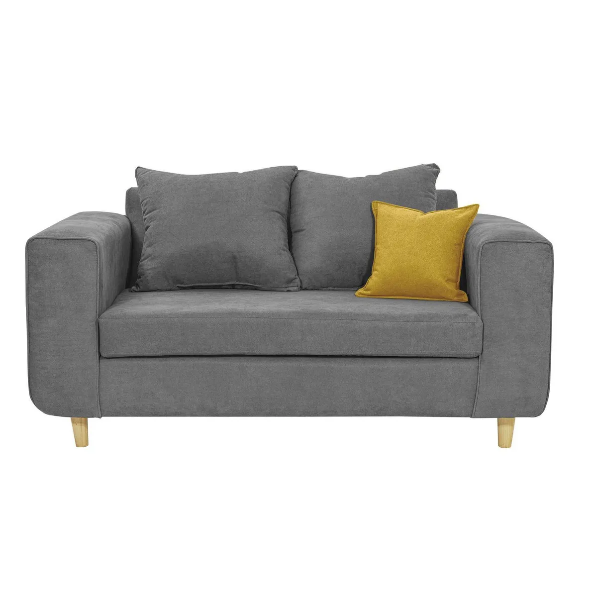 INTERMUEBLES - Sofá 2 cuerpos Eagle 165x81x89 cm Gris