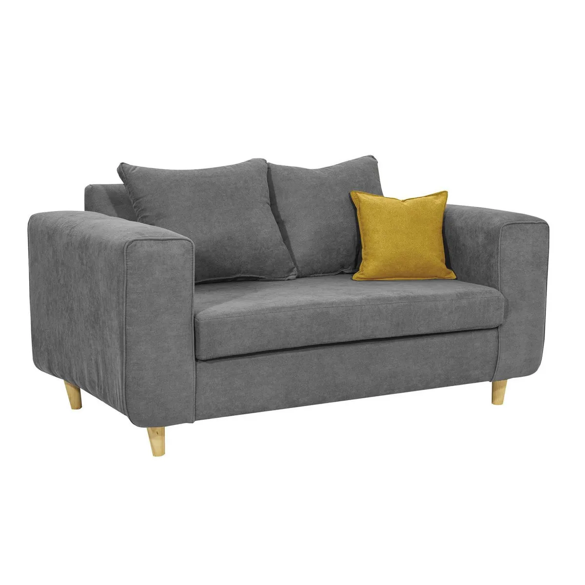 INTERMUEBLES - Sofá 2 cuerpos Eagle 165x81x89 cm Gris