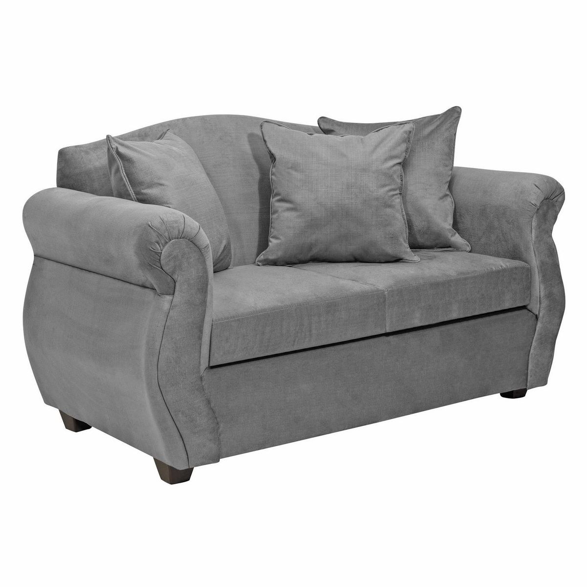 INTERMUEBLES - Sofá 2 cuerpos Violeta 150x93x83 cm Gris