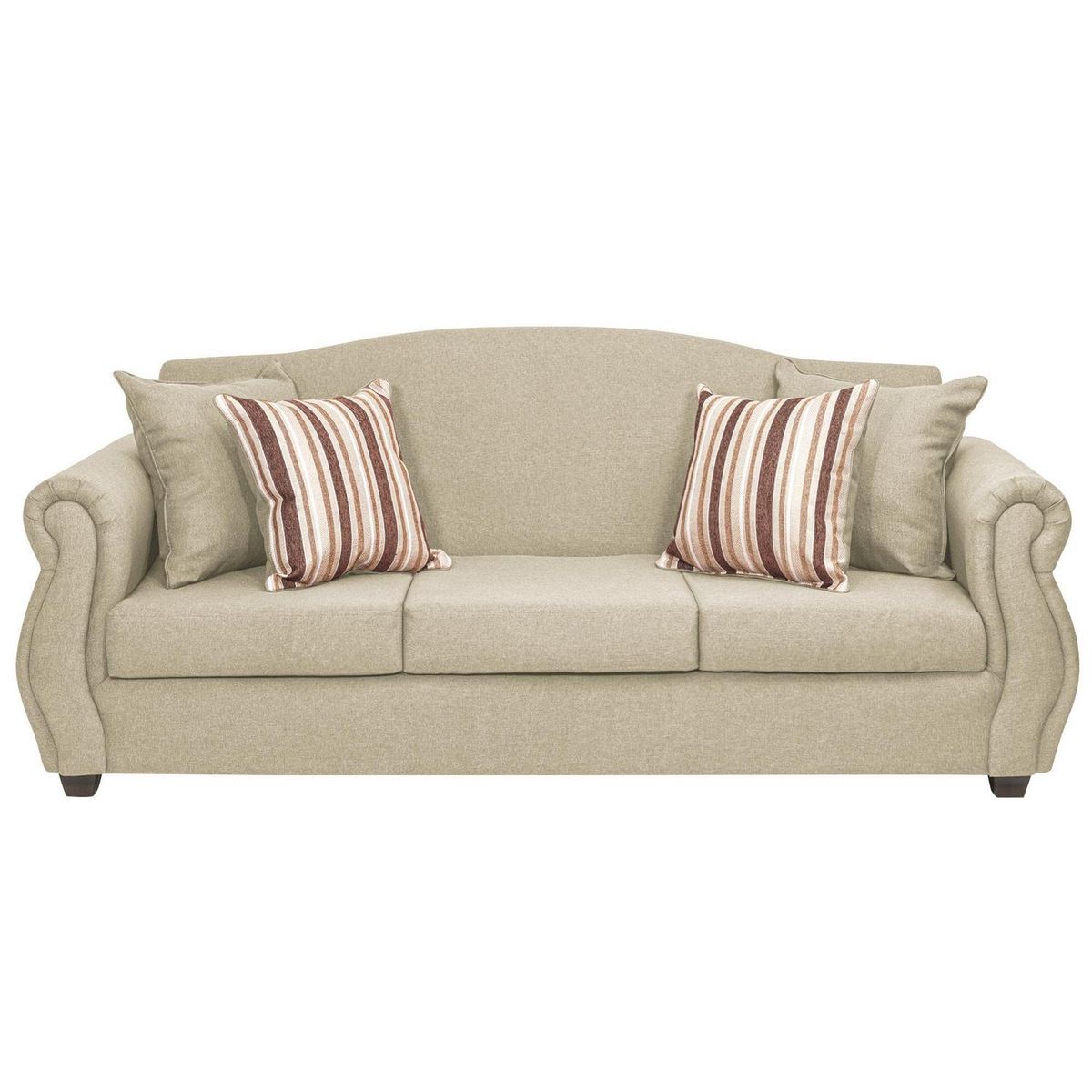 INTERMUEBLES - Sofá 3 cuerpos Violeta 210x93x83 cm Beige