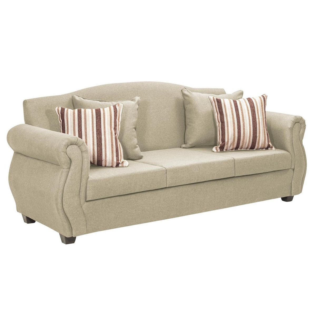 INTERMUEBLES - Sofá 3 cuerpos Violeta 210x93x83 cm Beige