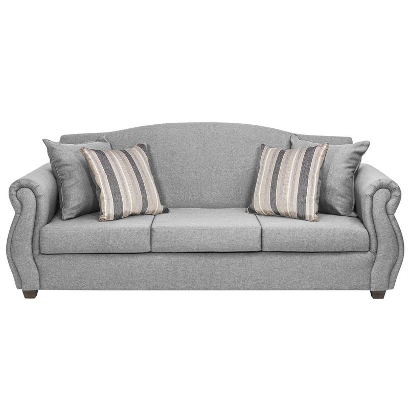 INNOVAMUEBLES - Sofá 3 cuerpos Violeta 210x93x83 cm Gris Claro