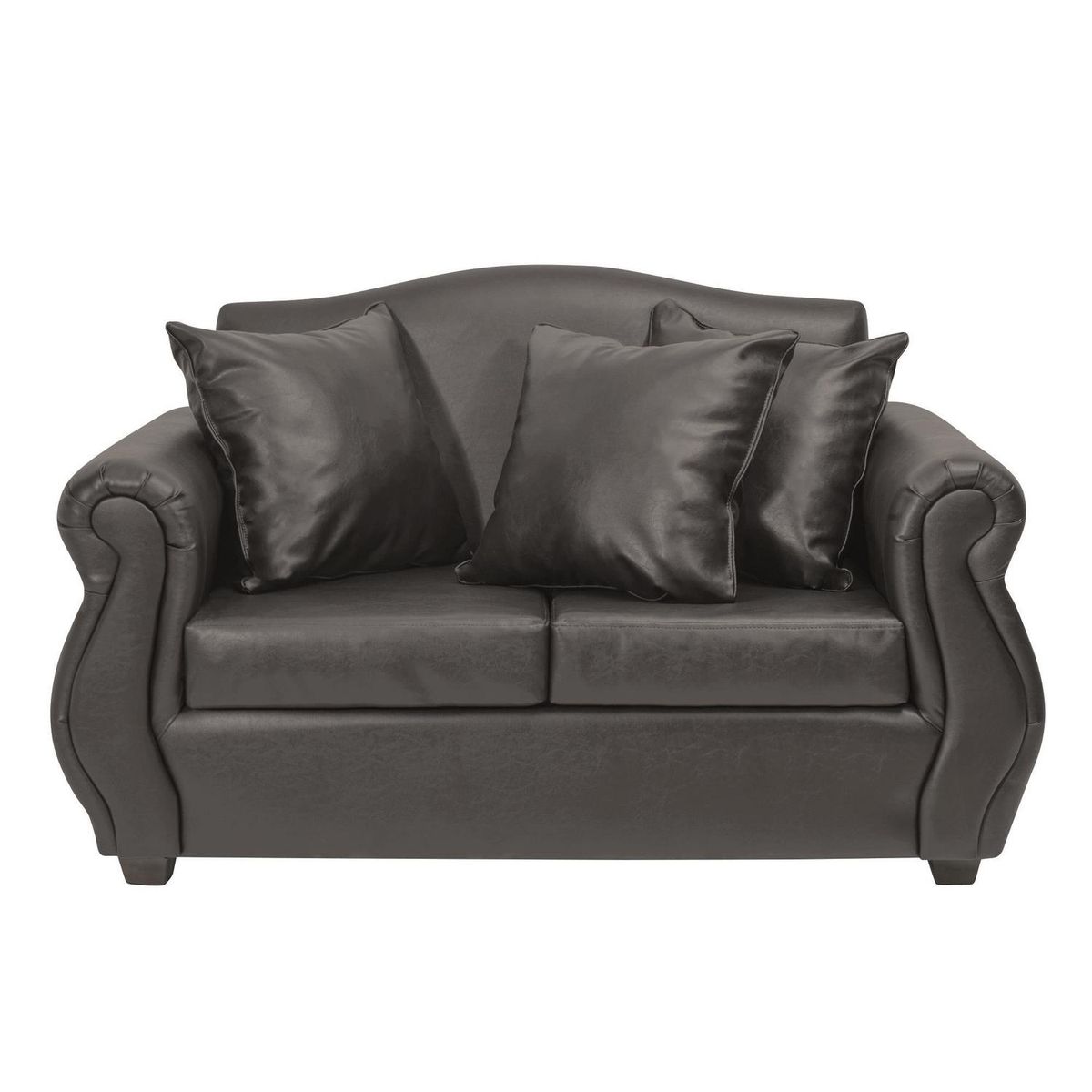 INTERMUEBLES - Sofá 2 cuerpos Violeta 150x93x83 cm Café