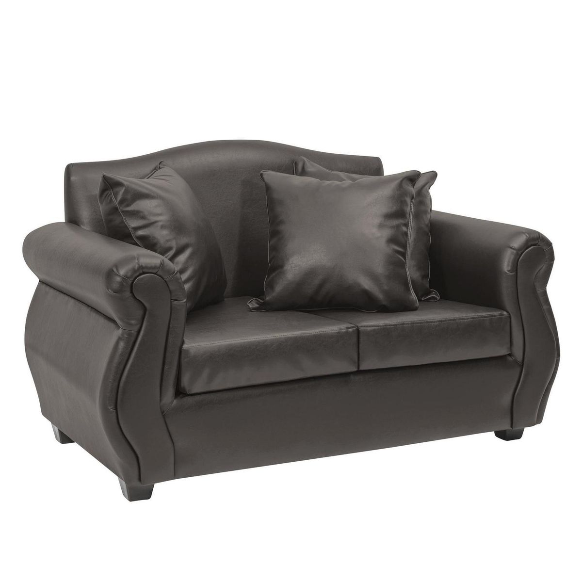 INTERMUEBLES - Sofá 2 cuerpos Violeta 150x93x83 cm Café