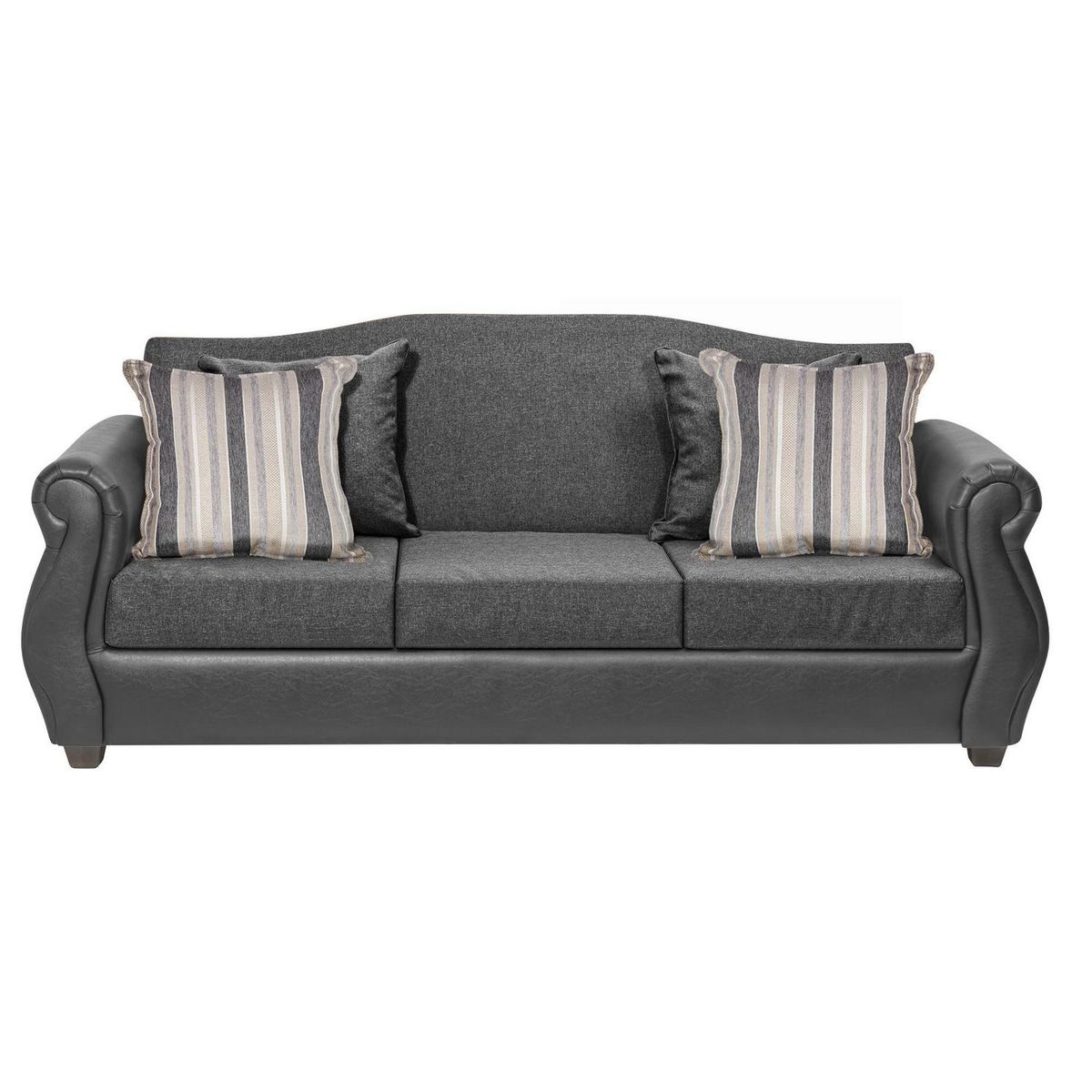 INTERMUEBLES - Sofá 3 cuerpos Violeta 210x93x83 cm Gris