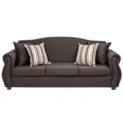 INTERMUEBLES - Sofá 3 cuerpos Violeta 210x93x83 cm Café