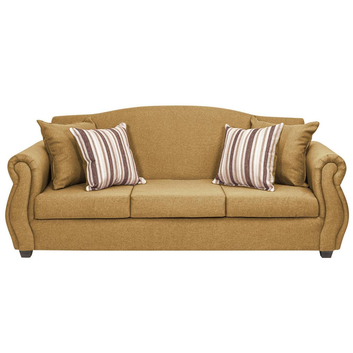 INTERMUEBLES - Sofá 3 cuerpos Violeta 210x93x83 cm Café