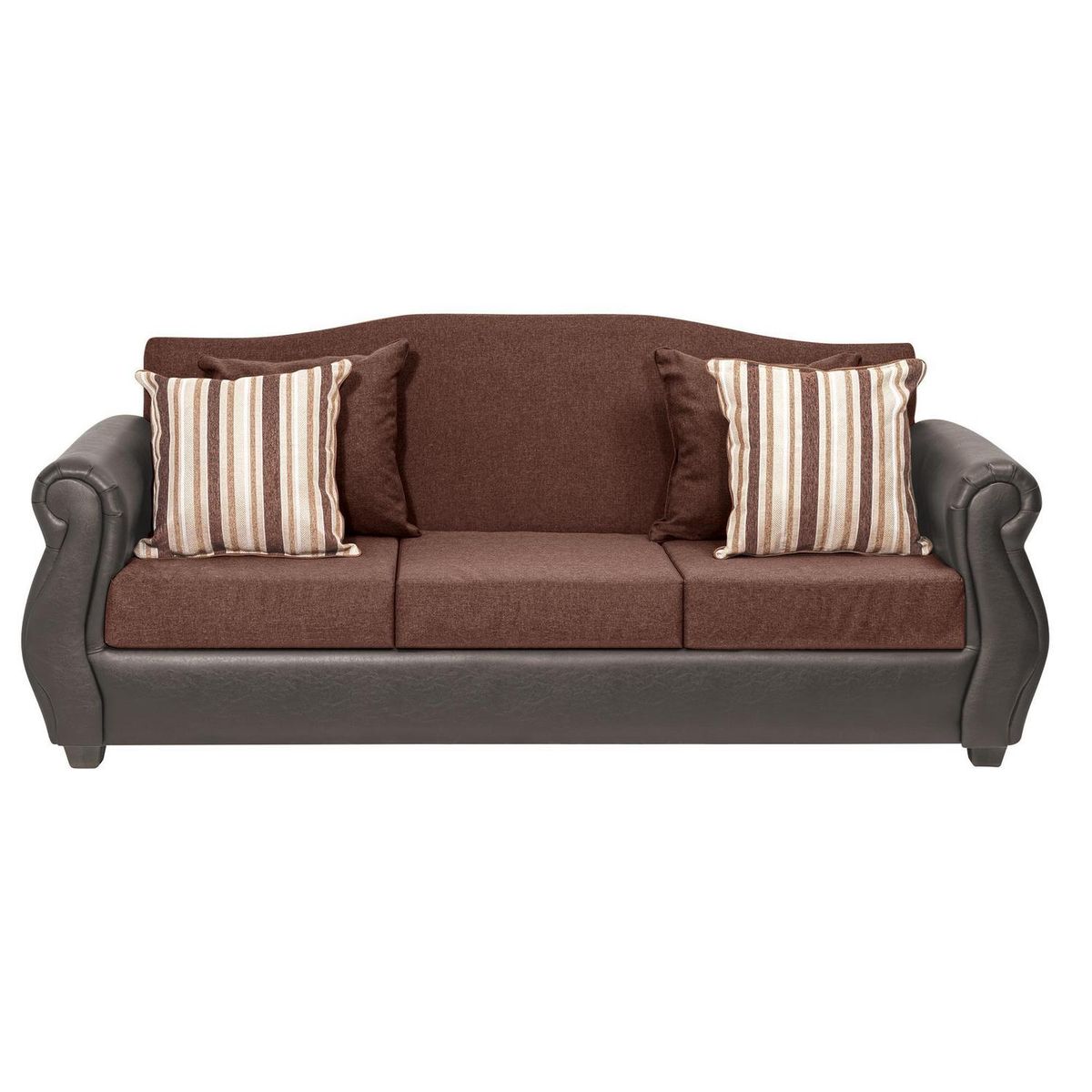 INTERMUEBLES - Sofá 3 cuerpos Violeta 210x93x83 cm Chocolate