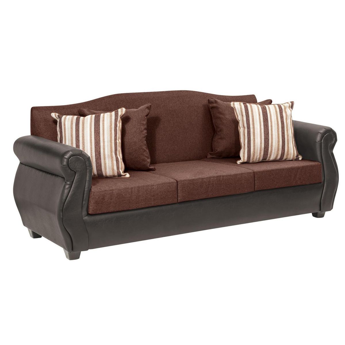 INTERMUEBLES - Sofá 3 cuerpos Violeta 210x93x83 cm Chocolate