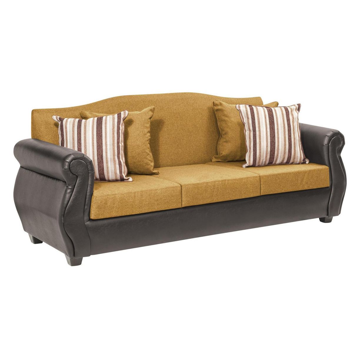 INTERMUEBLES - Sofá 3 cuerpos Violeta 210x93x83 cm Oro