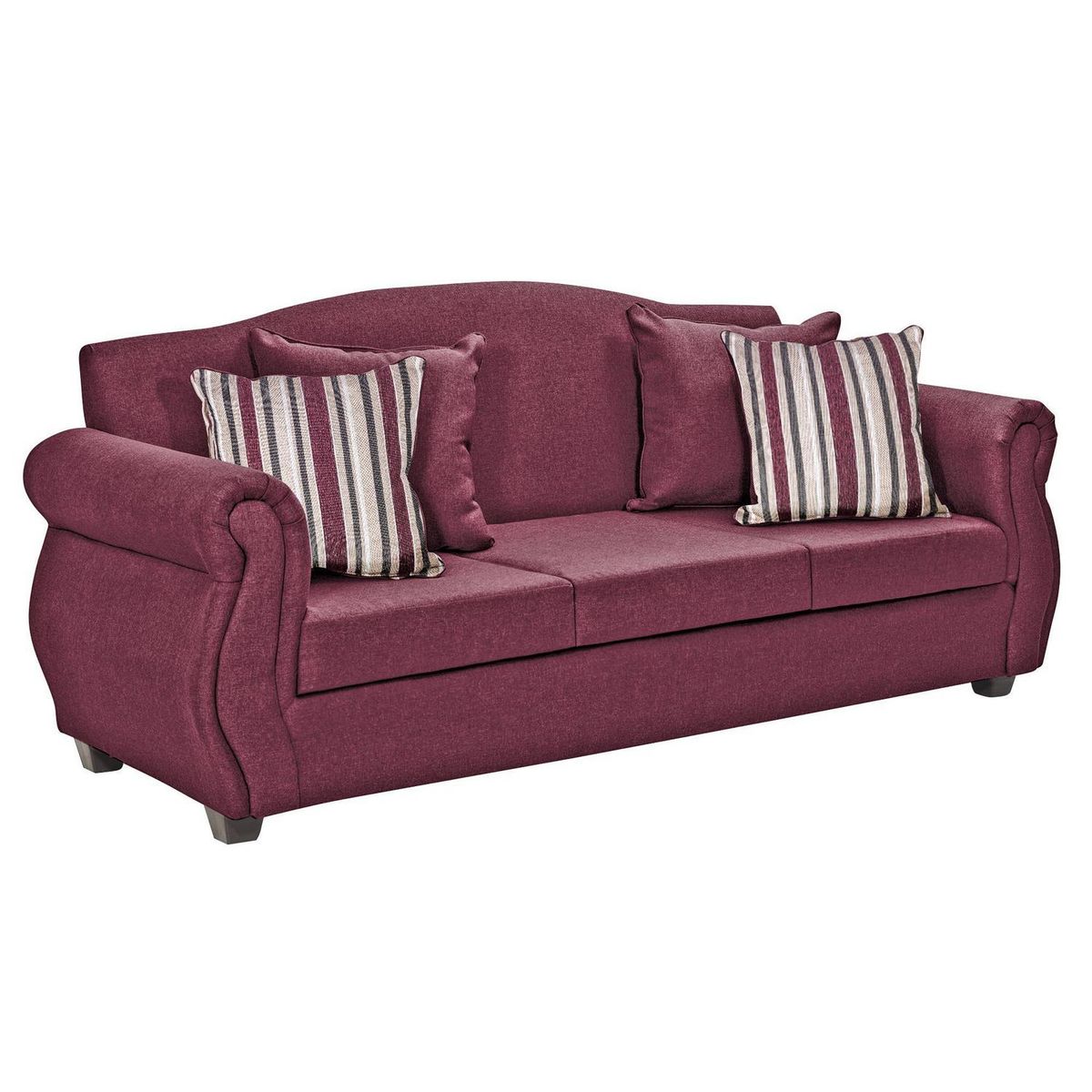 INTERMUEBLES - Sofá 3 cuerpos Violeta 210x93x83 cm Rojo