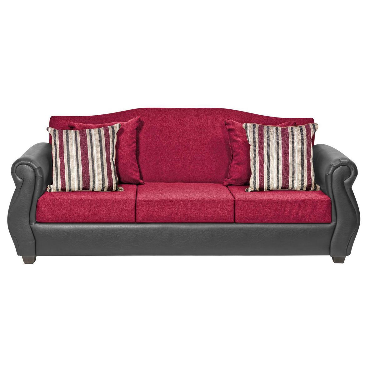 INTERMUEBLES - Sofá 3 cuerpos Violeta 210x93x83 cm Rojo