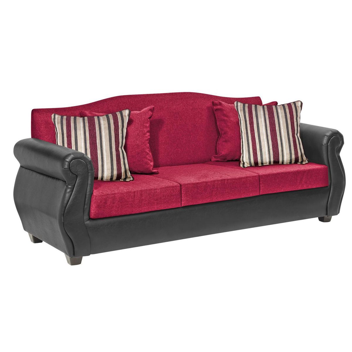 INTERMUEBLES - Sofá 3 cuerpos Violeta 210x93x83 cm Rojo