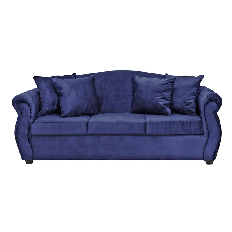 INTERMUEBLES - Sofá 3 cuerpos Violeta 210x93x83 cm Azul