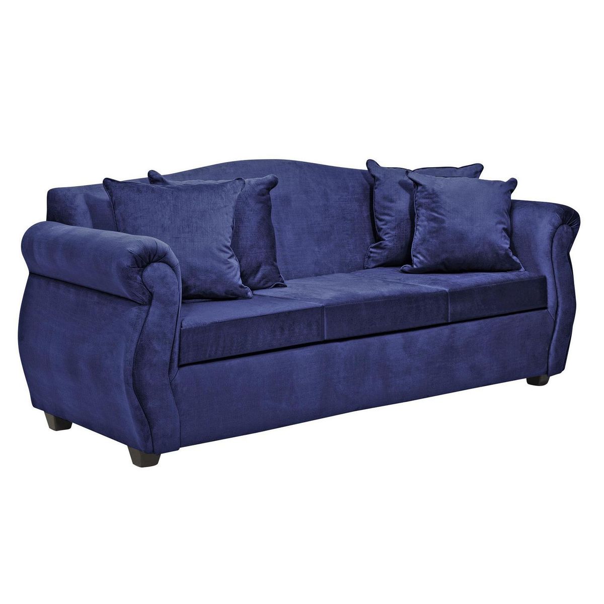 INTERMUEBLES - Sofá 3 cuerpos Violeta 210x93x83 cm Azul