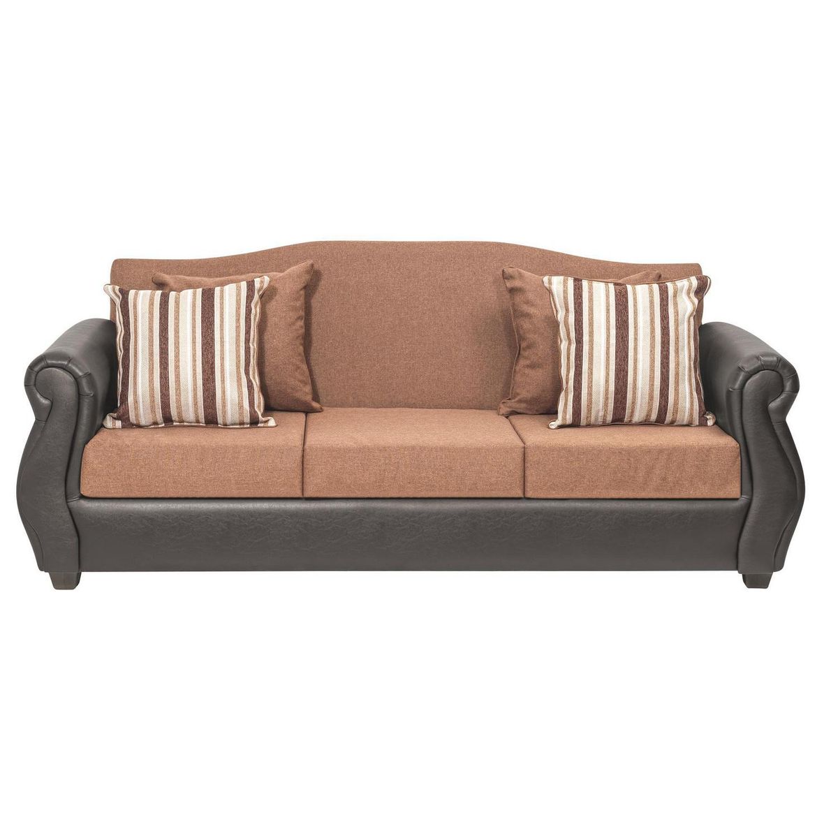 INTERMUEBLES - Sofá 3 cuerpos Violeta 210x93x83 cm Café