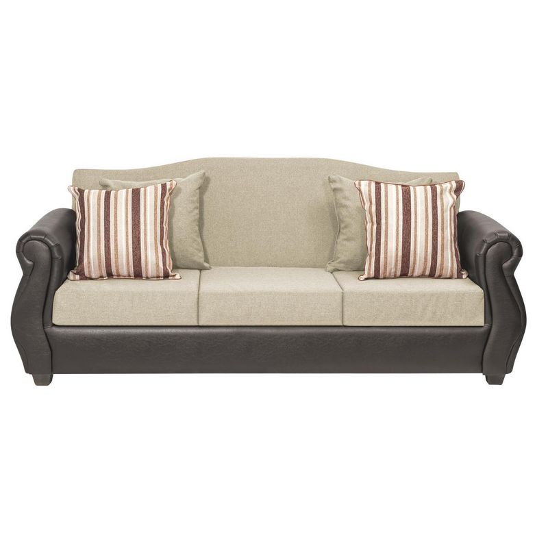 INTERMUEBLES - Sofá 3 cuerpos Violeta 210x93x83 cm Beige