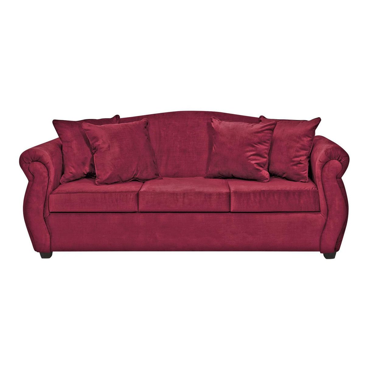 INTERMUEBLES - Sofá 3 cuerpos Violeta 210x93x83 cm Burdeo