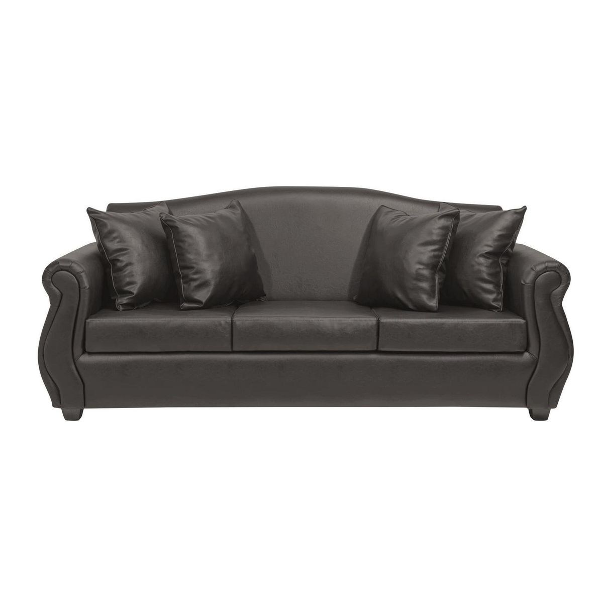 INTERMUEBLES - Sofá 3 cuerpos Violeta 210x93x83 cm Café