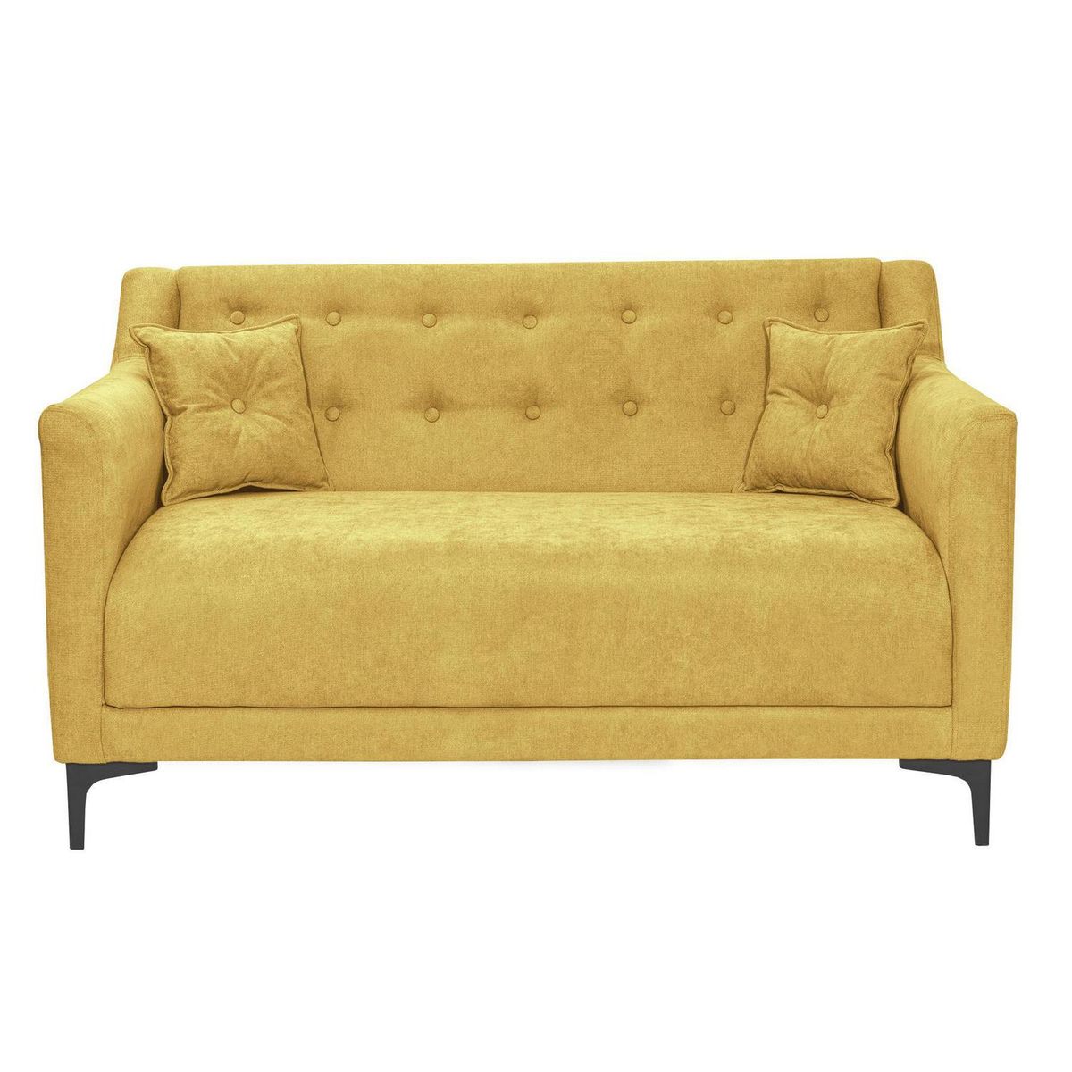 INTERMUEBLES - Sofá 2 cuerpos Conrad 135x80x77 cm Amarillo