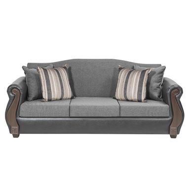 Sof 3 cuerpos New Bugambilia tela pu gris claro